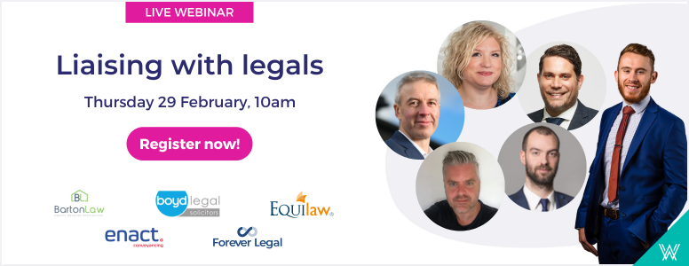 Live webinar - Liaising with legals - Thursday 29 February, 10am