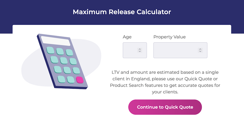 Screenshot of the max release calculator